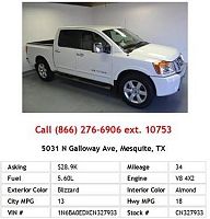 Used 2012 Nissan Titan SL in Dallas, Texas