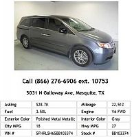 Used 2011 Honda Odyssey EX in Dallas, Texas